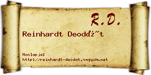 Reinhardt Deodát névjegykártya